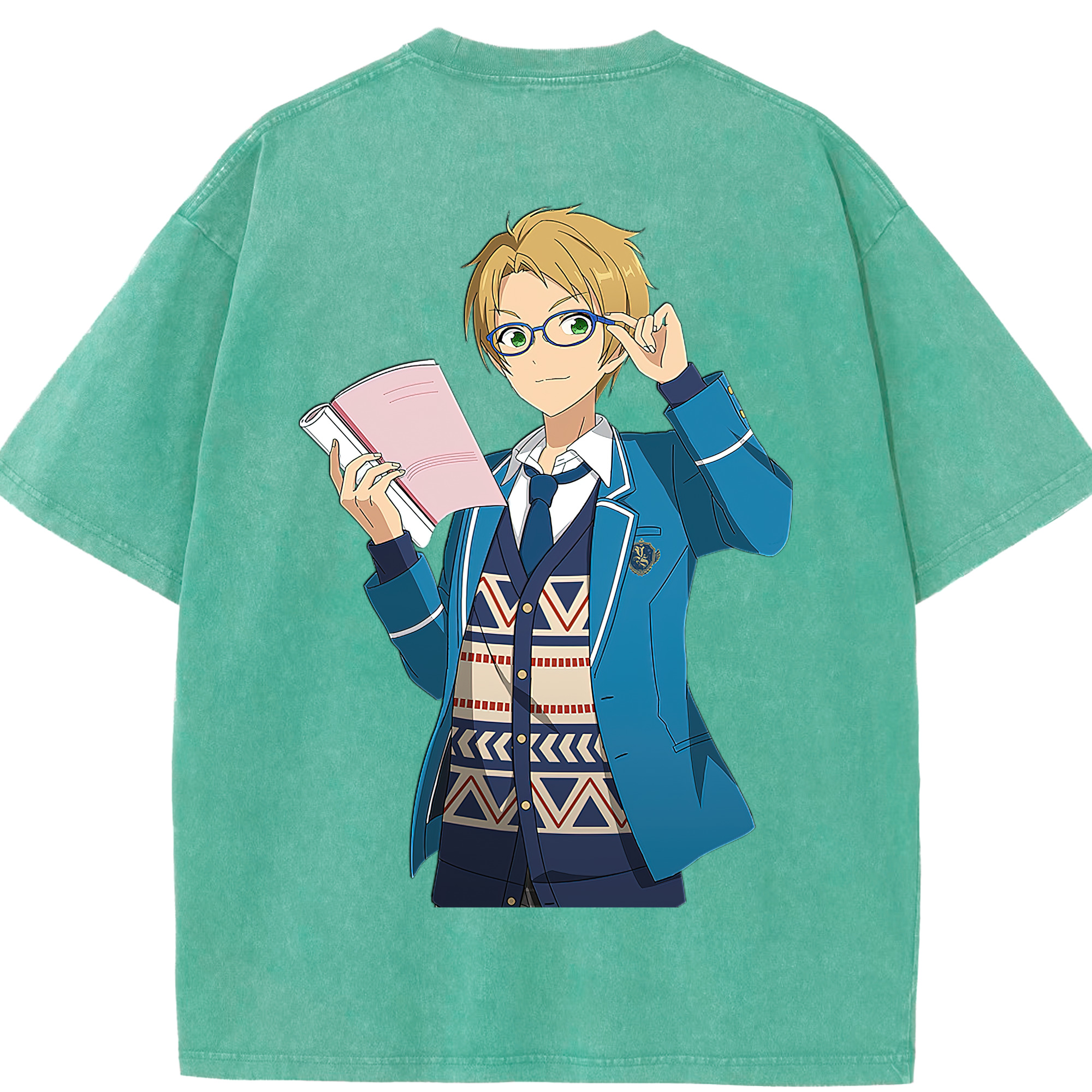 （画像用） あんさんぶるスターズ! Ensemble Stars 綿100% ヴィンテージ風 半袖Tシャツ（背面プリント）